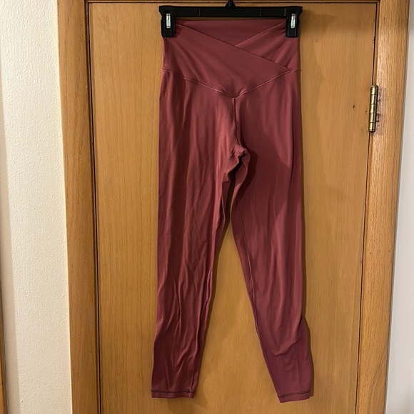 Offline by Aerie Crossover Real Me High Rise 7/8 Leggings Rose Pink Medium - Picture 4 of 12